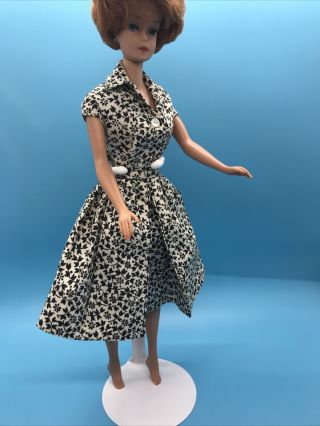 Vintage Barbie Fashion Pak Black & White Floral Blouse And Skirt