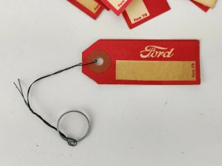 Vintage Ford Dealer Paper Key Tags - Antique Ford dealer mechanics key tag 11pcs 3