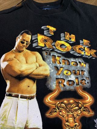 1998 Titan Sports Wwf The Rock Vintage T Shirt This Rock Doesnt Bleed