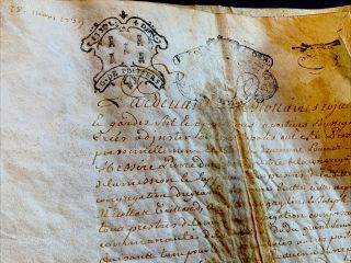 Antique Parchment 1739 4 Pages