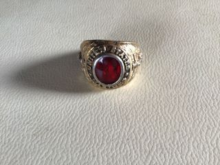 Mens Red Stone United States Military Us Marine Corps Ring