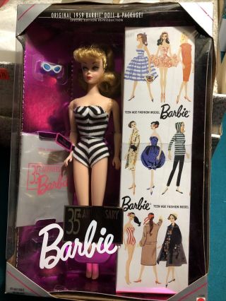 Mattel 35th Anniversary Barbie 1959 Barbie Doll Package Special Edition