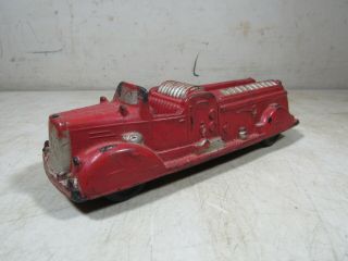 Vintage/antique Auburn Rubber Usa Fd Fire Dept Toy Fire Truck 1930 