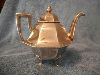Simpson Hall Miller Co.  quadruple silverplate individual coffee/tea pot 3