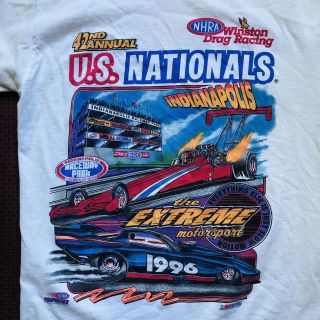 Vintage 1996 Nhra Winston Drag Racing Nationals Medium Tee Shirt