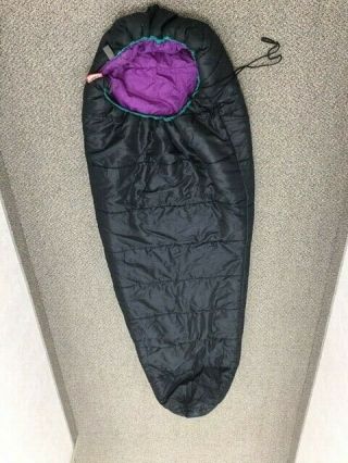 Vintage Coleman Mummy Sleeping Bag For Adults 85x33 With Carry Bag