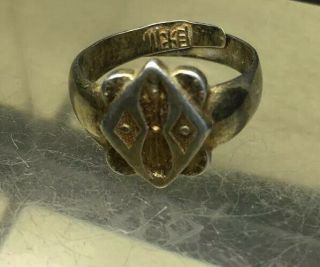 Antique Gold Washed Double Signed Chinese Ring Size 8 Adjustable