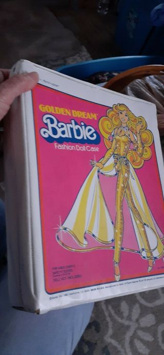 Vintage 1980 Mattel Barbie Golden Dream Fashion Doll Case With Doll