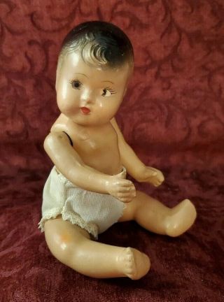Vintage Madame Alexander Dionne Quintuplet Composition Baby Doll 7 " Painted Hair