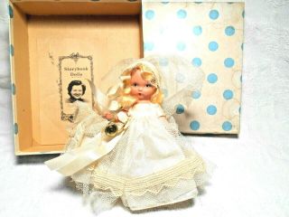 Vintage Nancy Ann Storybook Doll - 86 Bride/family Series,  Bisque,  Wrist Tag,  Box,