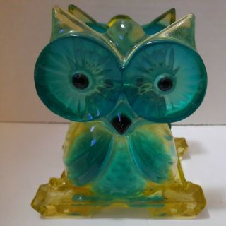 Vintage Owl Napkin Letter Holder Acrylic Lucite Resin 60 