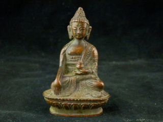 Lovely Antique Chinese Brass Hand Made Buddha Statue G064