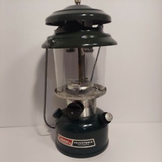 Vintage Coleman Two Mantle Adjustable Gas Lantern 288a 1992 F - 46 - 13 " Tall