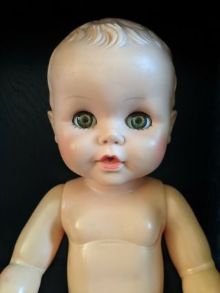 Vintage Eegee Baby Doll Sleepy Eyes Molded Hair 2