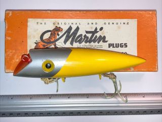 Vintage Martin Wood Salmon Plug Fishing Lure -