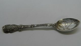 Antique STERLING SILVER Nantucket,  Mass SOUVENIR SPOON Ye Old Wynde Mille House 3