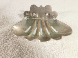 Antique Wall Mounted Nickel Plated Brass Shell Shaped Soap Dish