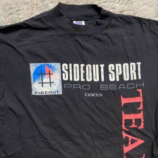 Sideout Sport Vintage 90s Xl Black Long Sleeve T Shirt Surf Skate Pro Beach