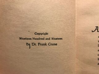 ANTIQUE 1919 BOOKS ' FOUR MINUTE ESSAYS ' BY DR FRANK CRANE 1ST EDITION 3