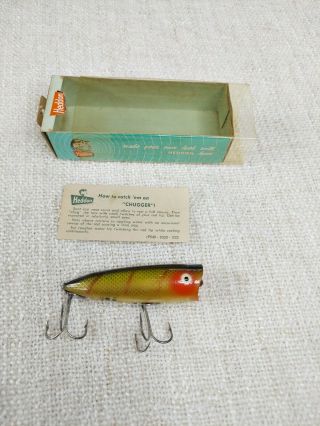 Vintage Heddon Chugger Spook Lure With Box 9540l And Insert