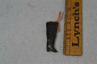 Early Sewing Knitting Needle Ends Guards Leather Boot Hand Made 19th C Ooak