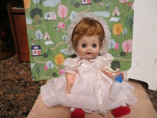 Vintage Madame Alexander Kathy Baby Doll Outfit Rooted Hair - 11 "