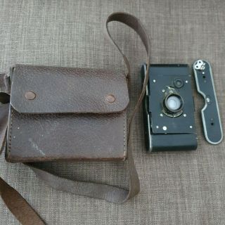 Antique Kodak Vest Pocket Autographic Camera With Case Needs Work