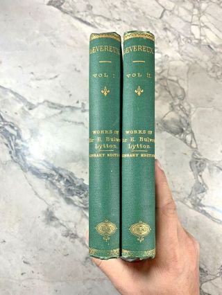 1869 Antique Books " Devereux: A Tale " By Edward Bulwer Lytton.  American Print