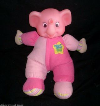 11 " Night Night Pal Pink Light Up Musical Baby Elephant Stuffed Animal Plush Toy
