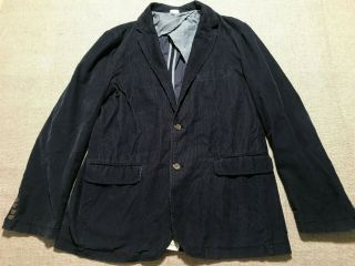 J.  Crew Vintage Cord Men’s Corduroy Blazer Jacket Long Sleeve Blue Sz L F2