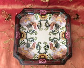 An Old Hand Painted Chinese Export Porcelain Rooster Plate Huarongtang