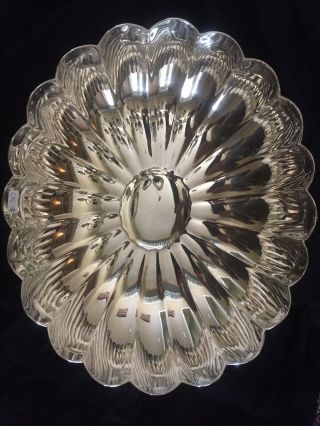 Reed & Barton 60 Silverplate Silver Oval Scalloped Serving Bowl