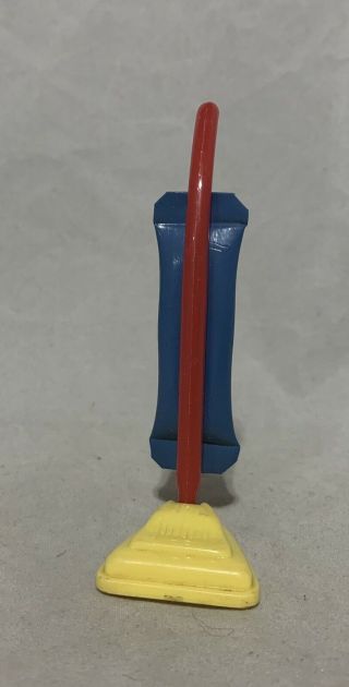 Upright Vacuum Cleaner Yellow Red & Blue Vintage Renwal Dollhouse Furniture 2