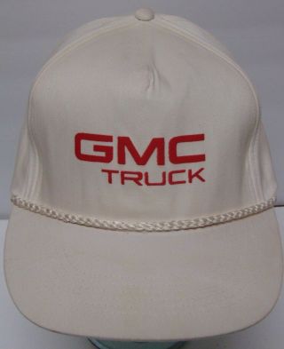 Vintage 1980s Gmc Trucks General Motors Auto Advertising Snapback Cap Rope Hat
