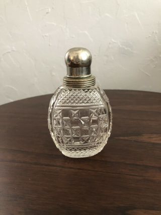 Cut Glass Pocket Whiskey Flask Vintage Small Whiskey Flask Antique Flask