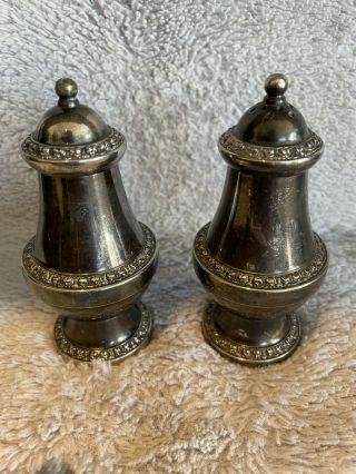 Vintage Ianthe Silver Plated Salt And Pepper Cellars Shakers