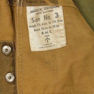 British Army Military Smock Denison 1959 pattern BMC 1966 jacket size 3 4