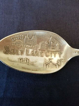 Sale:antique Silver Spoon Of Utah,  Salt Lake City & Mormon Temple.