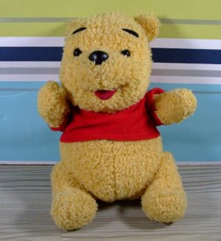 Vintage Disney Winnie The Pooh 10 " Sings Up Down Song,  Plush Toy Mattel 1998