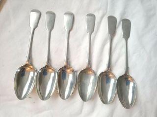 Set Of 6 X Silver Plated Spoons Vintage Antique By D&a Nevada Silver Hallmarked