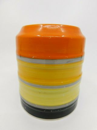 Grays Pottery Hand Painted Jar / Pot / 1930s / Colourful Striped Pattern