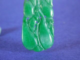 ANTIQUE / VINTAGE CHINESE CARVED JADE STONE EARRINGS 6
