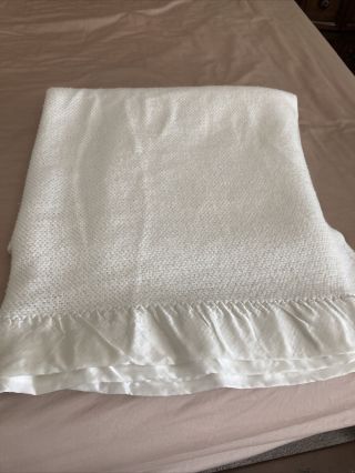 Vintage Fieldcrest Acrylic Thermal Blanket Twin 66” X 90