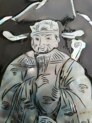 Charming Chinese Mother of Pearl Inlaid Plaque. 2