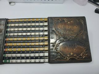 Rare 1901 Locke Adder Antique Collectible Calculator 4