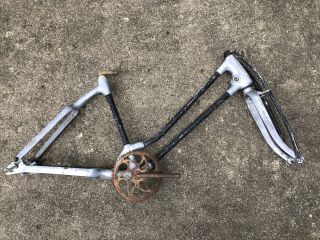 Rare Antique Black (dye) Silver King Monark Bicycle Frame & Fork 1930’s