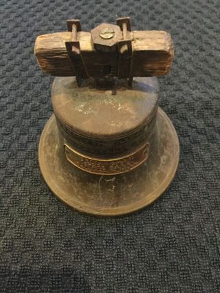 Vtg.  Antique 1919 Liberty Bell Old Coin Bank Bellingham Minnesota