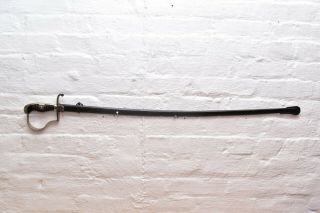 German Germany Prussian Antique Old Ww1 Cavalry Sword W/ Scabbard Vintage