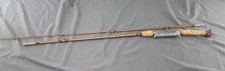 Vintage JC Higgins 2 piece Fiberglass Spin Bait Cast Fishing Rod Adjust Trigger 2