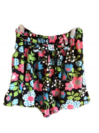Vintage 70’s Girl’s Or Petit Small Women’s Shorts Bright Multi Color
